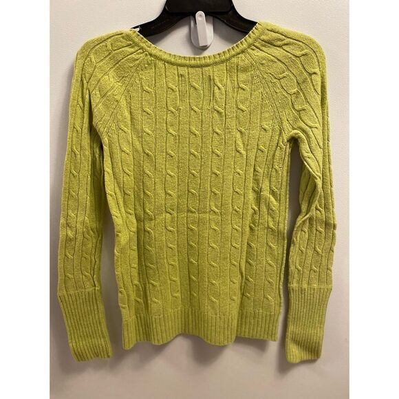 Lime Green American Eagle Scoop Neck Sweater - Picture 3 of 4